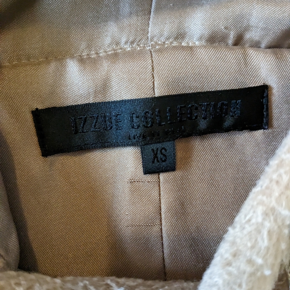 EUC RARE Izzue Collection Oversized Hoodie Mohair Beige Men's Size XS - Picture 3 of 4